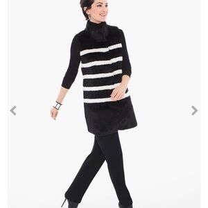 Exclusive Black Label By Chicos Collection Faux Fur Vest